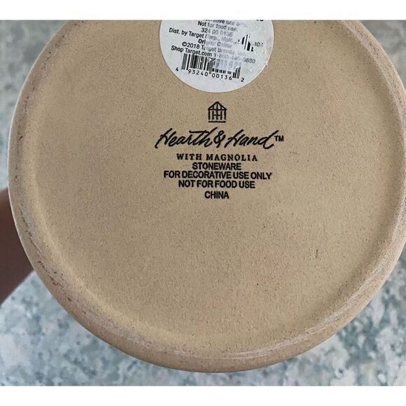 Hearth & Hand with Magnolia Green Speckled Gold Stoneware Vase - Picture 6 of 9